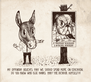 Illustration for article titled A guide to fallacious arguments, illustrated with funny animals
